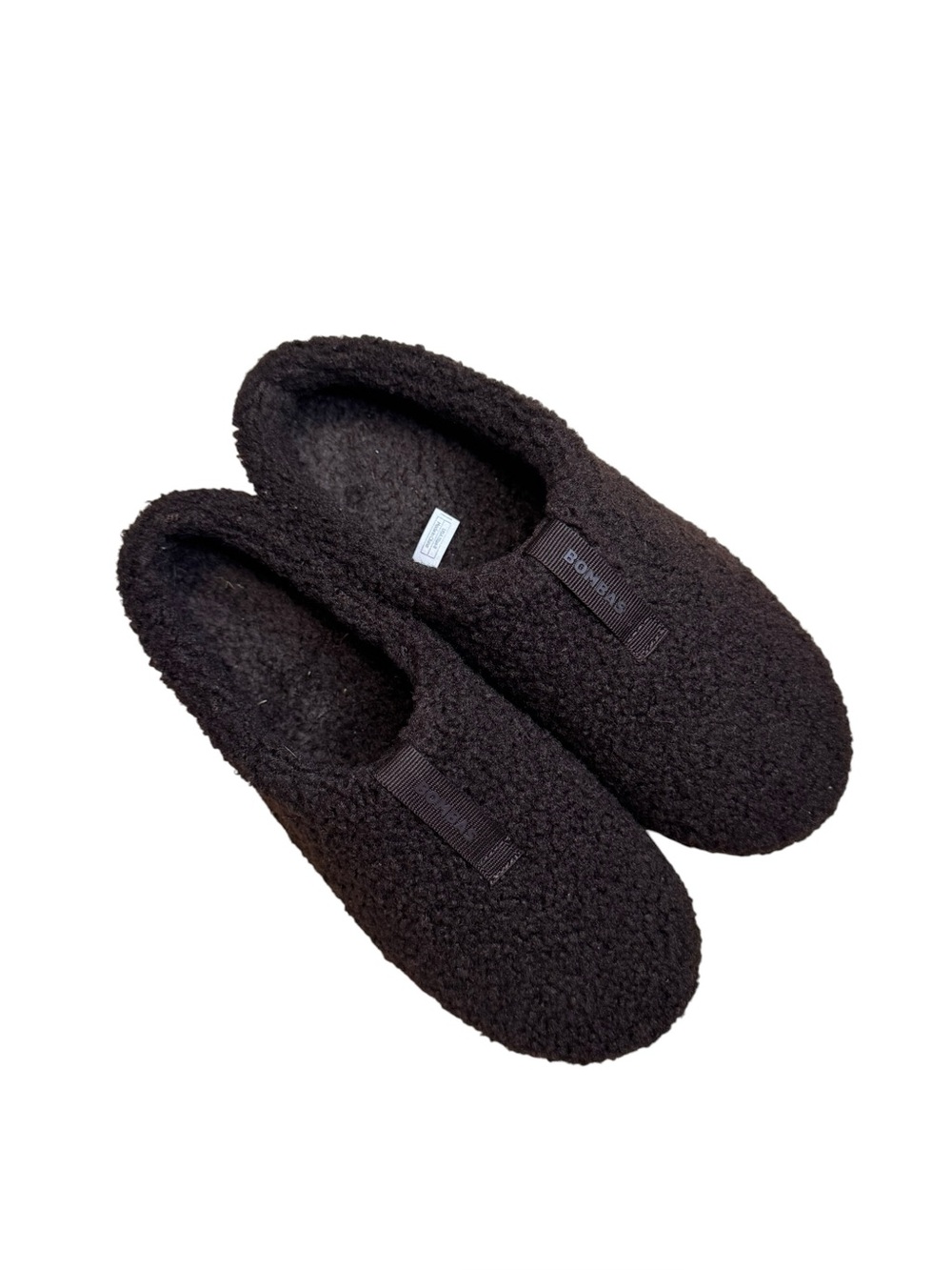 NWOT Bombas Sunday Slippers Chocolate Brown Sherpa Women's Size 8